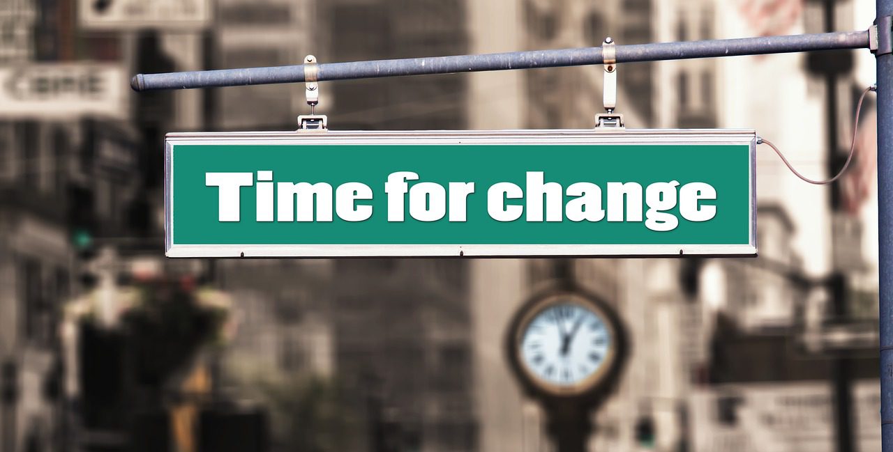 Time for Change sign post